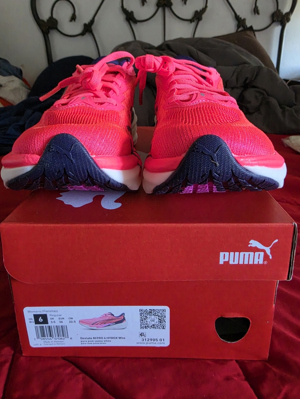 Puma FIRE! NIB! x HIROX Deviate Nitro 4 in Pure Pink Puma White. Sz 6. R2S!! - Picture 9 of 15